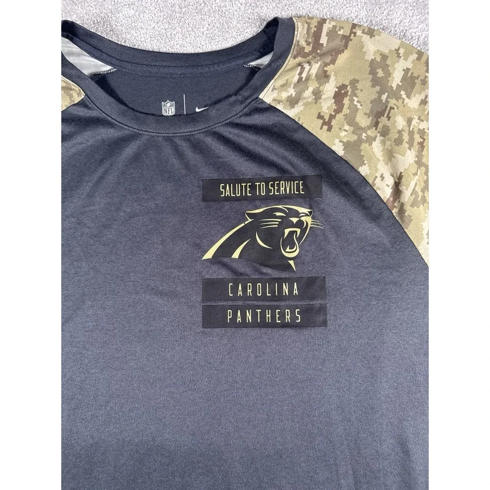 Nike Dri-fit Carolina Panthers Salute To‎ Service NFL On Field Shirt XXL Camo